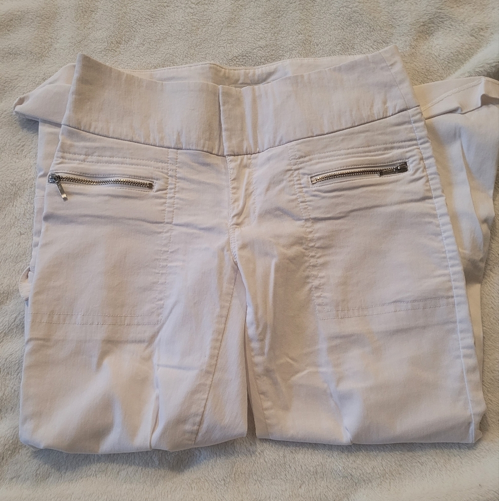 90s/Y2K White Capris - Size 2
